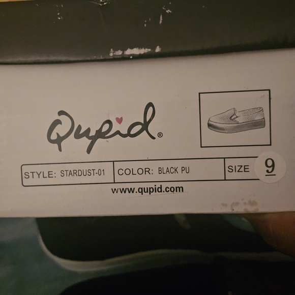 Qupid Black and White Slip-On Loafers - Picture 10 of 10